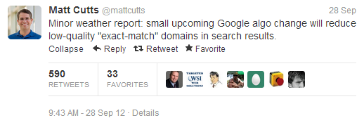 Matt Cutts Tweet Matt Cutts Tweet